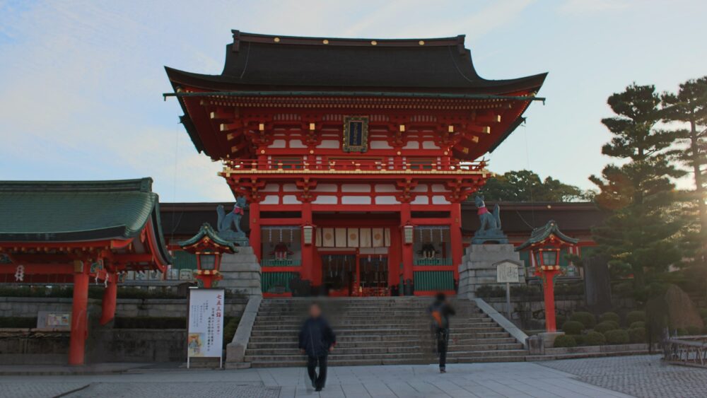 The main structure of Fushimi Inari Shrine