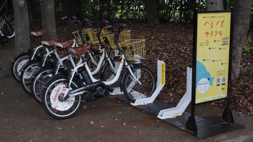 In Mishima area, lots of cycle stations are installed