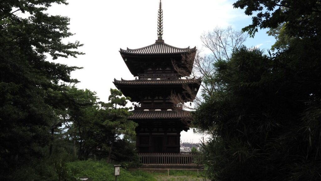 Three-Storied Pagoda, originally from Tomyoji Temple in Kyoto